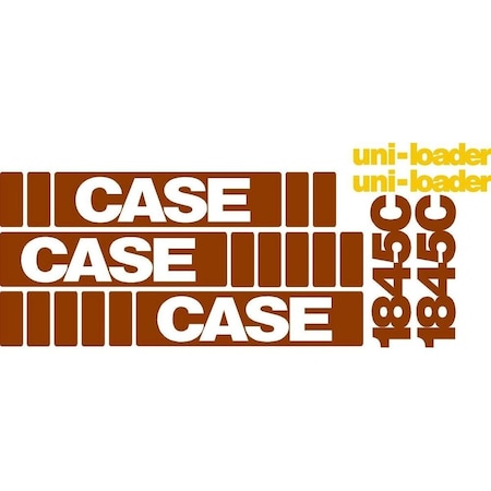 Aftermarket Whole Machine Decal Set with Uni-Loader Decals Fits Case Skidsteer 1845C MAE30-0021